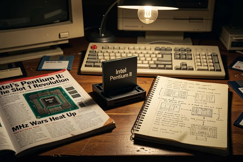 Intel Pentium II processor in Slot 1 cartridge form factor, circa 1998