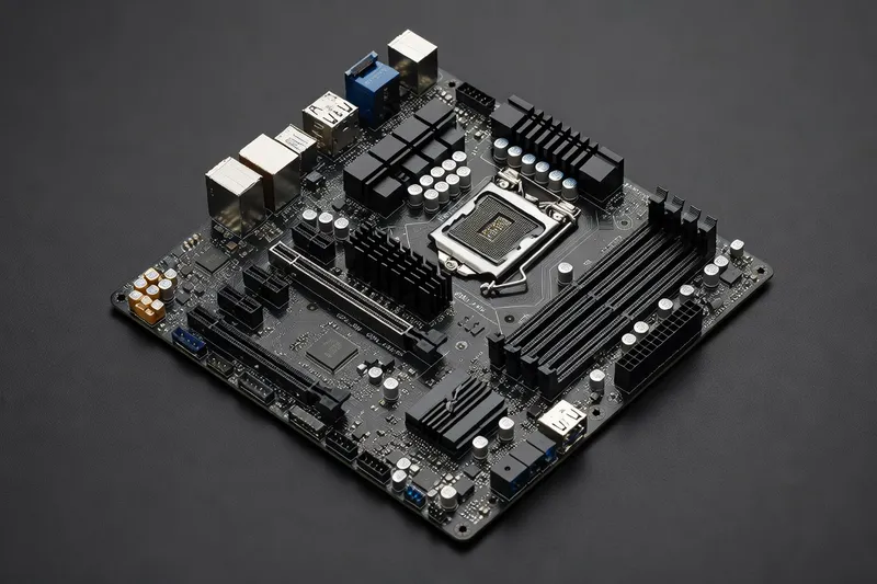 Mini-ITX motherboard with components installed